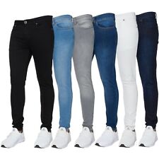 Enzo Mens Skinny Jeans Slim Fit Super Stretch Flex Denim Trouser Pants All Waist for sale  Shipping to South Africa