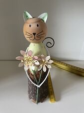 Katze blumen holz gebraucht kaufen  Deutschland