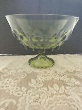 Vintage Green Glass Pedastal Bowl for sale  Shipping to South Africa