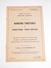 Railway working timetable for sale  BANBURY