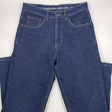 Jeans masculino Smiths Workwear tamanho 30/30 azul denim algodão botão de lavagem escura comprar usado  Enviando para Brazil