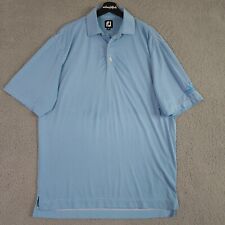 Usado, Camisa polo masculina FootJoy L azul branca micro listras som pena taco de campo golfe comprar usado  Enviando para Brazil