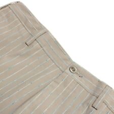 Pantalones chinos/informales de mezcla de algodón Zanella Curtis talla 32 beige EE. UU. con rayas azules segunda mano  Embacar hacia Argentina