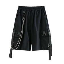 Usado, Shorts masculinos fitas de praia preto hip hop streetwear casual shorts esportivos comprar usado  Enviando para Brazil