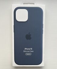 Used, Apple Silicone Case with MagSafe for iPhone 15  - STORM BLUE for sale  Shipping to South Africa
