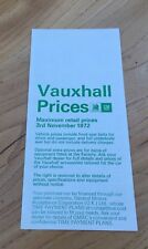 1972 vauxhall prices for sale  COLCHESTER