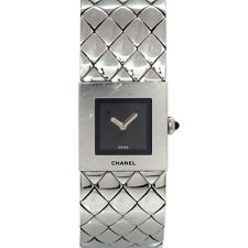 Relógio de pulso feminino CHANEL Matelasse H0009 quartzo mostrador preto 90220173 comprar usado  Enviando para Brazil