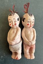 Bonecas bebês antigas de cera sabão pintadas nativas americanas Viena Áustria da década de 1910 comprar usado  Enviando para Brazil