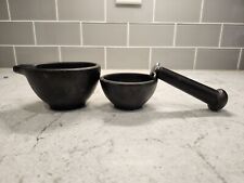 Used, Set Of 2 Small Cast Iron Pestle & Mortor for sale  Shipping to South Africa