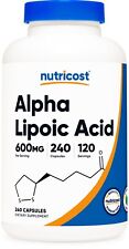 Ácido alfa lipóico Nutricost - 600mg por porção - 240 cápsulas comprar usado  Enviando para Brazil
