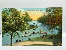 Usado, Cartão postal antigo c 1910 CANOES on Lagoon BELLE ISLE Michigan DETROIT comprar usado  Enviando para Brazil