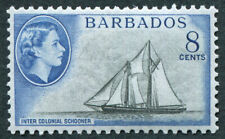 Goleta BARBADOS 1954 8c negra y azul SG295 como nueva MH FG Frances W. Smith #A04 segunda mano  Embacar hacia Argentina