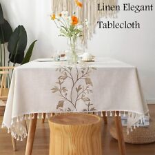 Cubierta de mesa de lino manteles rectangulares paño de mesa de café para escritorios de comedor segunda mano  Embacar hacia Argentina