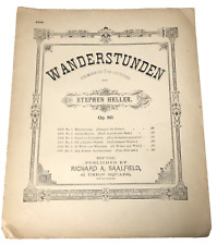 Antique Wanderstunden Op. 80 Piano Sheet Music By Composer Stephen Heller for sale  Shipping to South Africa