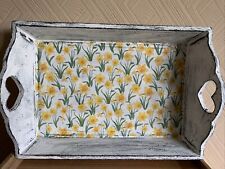 Daffodils decoupaged wooden for sale  NEW QUAY