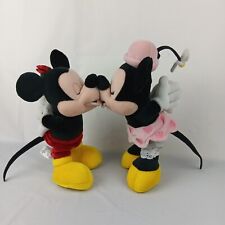 Peluche de San Valentín Mickey & Minnie Mouse Kissing Sweethearts Forever Disney Store segunda mano  Embacar hacia Argentina