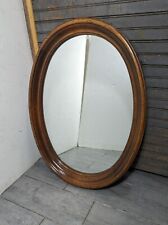 Espejo de pared ovalado de madera maciza rústico vintage para granja segunda mano  Embacar hacia Argentina