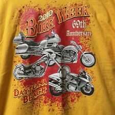 Camiseta Daytona Beach Bike Week 2010 para hombre XL 69a edición anual nacida 2 paseos amarilla segunda mano  Embacar hacia Argentina