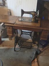 Antique Singer Treadle Cabinet Table 4 Drawer Oak Cast Iron VTG Display Prop, used for sale  Pelican Rapids