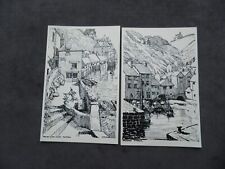 Postcards sketches polperro for sale  NOTTINGHAM