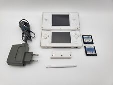 Nintendo DS Lite Hand Konsole Weiss + Original Ladekabel + 2 Spiele + Stift   comprar usado  Enviando para Brazil