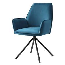 B-Ware Esszimmerstuhl MCW-G67, Stuhl mit Armlehne, drehbar, Samt, türkis-blau gebraucht kaufen  Altusried