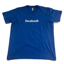Camiseta para hombre American Apparel x Facebook talla azul mediana segunda mano  Embacar hacia Argentina