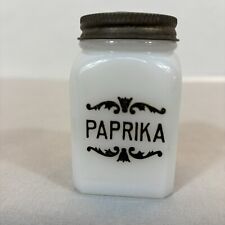 Vintage Milk Glass Paprika White Rose Spice Jar, used for sale  Shipping to South Africa
