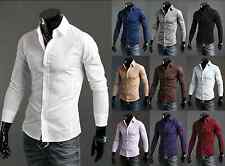  New Luxury Shirts Mens Casual Formal Slim Fit Shirt Top  S M L XL XXL PS01 myynnissä  Leverans till Finland
