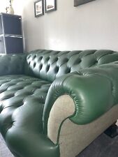 Green chesterfield sofa for sale  LEEDS
