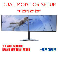 Configuração de monitor duplo 19" 22" 23" 24" 27" FHD LCD monitor widescreen com cabo 1080p comprar usado  Enviando para Brazil