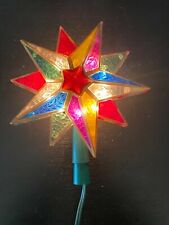 RARE Vintage Rotating star tree topper celestial light style Sanwood multi color, used for sale  Ontario