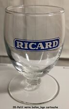 RICARD-Petit verre ballon logo cartouche bleu d'occasion  Petite-Rosselle