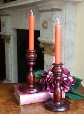 Pair wooden candlesticks for sale  Shipping to Ireland