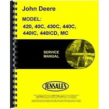 John Deere MC 440 C IC ICD 40C 420 430C Crawler Service Repair Manual for sale  Shipping to Canada