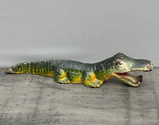 Antique Vintage Painted Coloured Cast Iron Alligator Crocodile Bottle Opener for sale  Shipping to South Africa