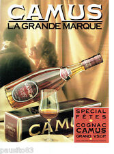 PUBLICITE ADVERTISING 046  1988  le cognac spécial fetes Camus segunda mano  Embacar hacia Argentina