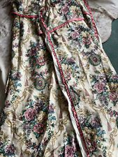 Pair curtains floral for sale  HONITON