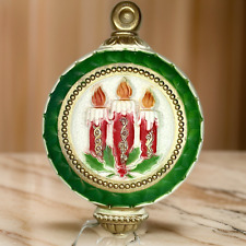 Colgador de pared vintage de 22" Polaron vela de Navidad molde redondo adorno corona segunda mano  Embacar hacia Mexico
