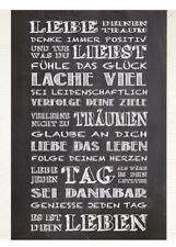 Wandbild kunstdruck spruch gebraucht kaufen  Garching a.d.Alz