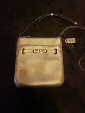 Usado, Bolsa tiracolo Coach metálica prata couro swagger swingpack 36501 comprar usado  Enviando para Brazil