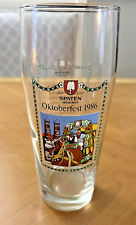 1986 Spaten Munchen Authentic Oktoberfest German Festival Beer Glass  for sale  Shipping to South Africa