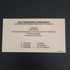 Pinball pricing card d'occasion  Valenciennes