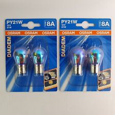 4x OSRAM PY21W indicador âmbar cromado lâmpada de giro 12V 21W BAU15s, usado comprar usado  Enviando para Brazil