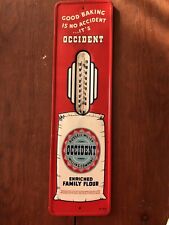 Vintage Russell-Miller Milling Company Occident Flour Metal  Thermometer for sale  Shipping to South Africa