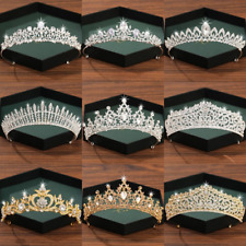 Tiara coroa prata acessórios de cabelo casamento coroa nupcial cristal strass, usado comprar usado  Enviando para Brazil