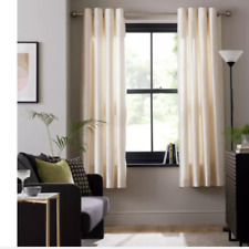 BARGAIN -3 x Habitat Faux Silk Fully Lined Eyelet Curtains Champagne 168 x 229cm for sale  Shipping to South Africa