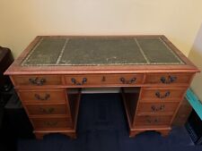 Yew desk leather for sale  PULBOROUGH