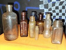 Lot Of 8 Vintage Glass Old Bottles for sale  Shipping to South Africa