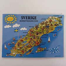 Postcard map sverige for sale  LLANDINAM